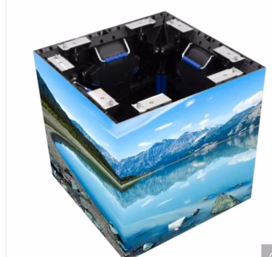 P2.5 Полноцветный HD Fine Крытый индивидуальный креативный куб Светодиодный экран с высоким визуальным эффектом Рекламный щит для логотипа магазина